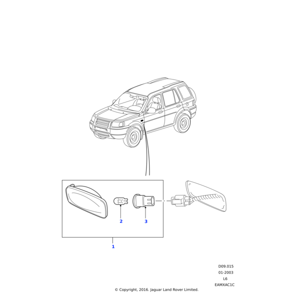Land Rover Lamp-auxiliary lighting side repeater