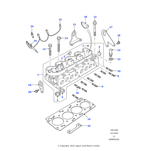Land Rover Bolt-cylinder head fixing