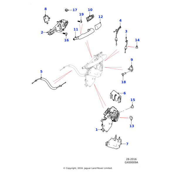 T4N5420LRA - Jaguar Handle - Door - Outer