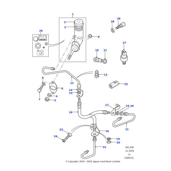 2K8686L - Land Rover Nut - Hex.