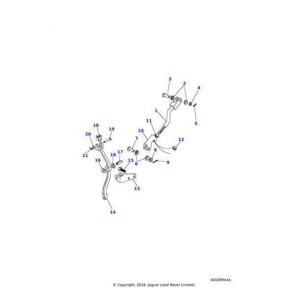 Land Rover Arm-transfer box differential lock