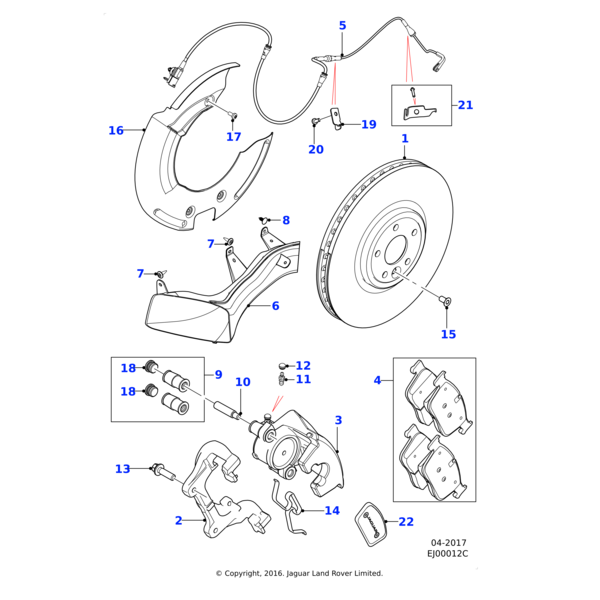 T4N9755 - Jaguar Anchor bracket