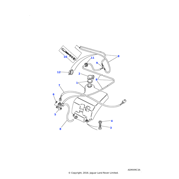 Land Rover Jet assembly-nozzle wash system