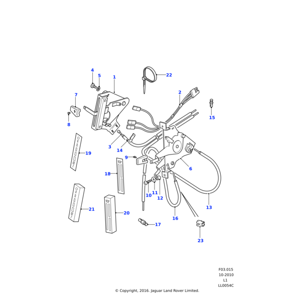 Land Rover Cable-control mode control-heater