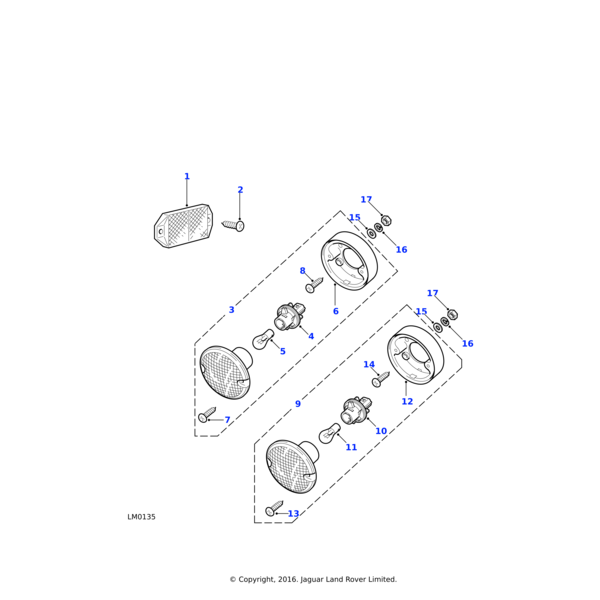 Land Rover Lamp-rear reverse