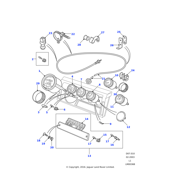 Land Rover Gauge-fuel