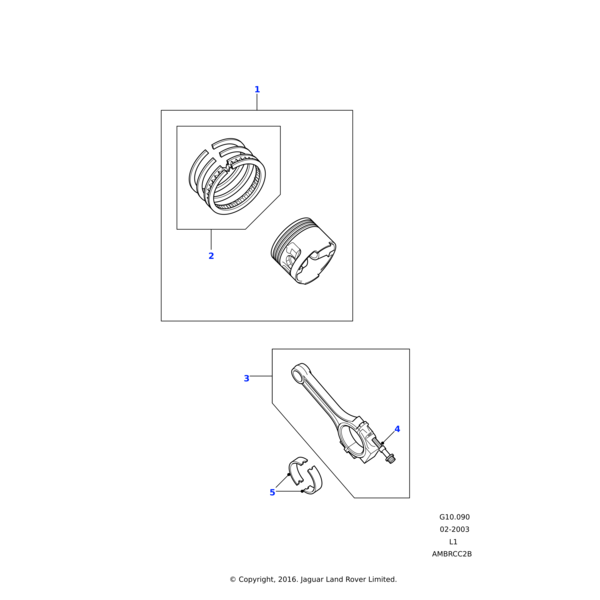 Land Rover Set-connecting rod bearing