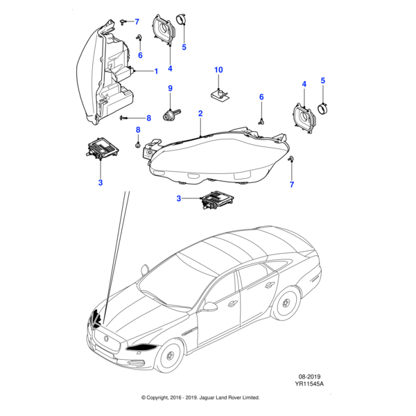 C2D28504 - Jaguar Headlamp