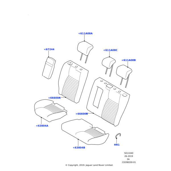 LR133990 - Land Rover Head Rest