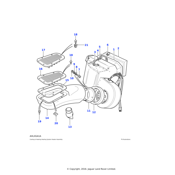 Land Rover Heater assembly