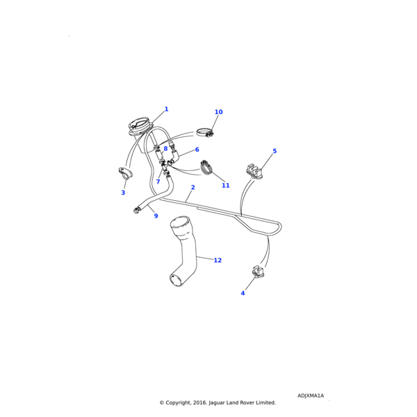 Land Rover Hose-fuel filler pipe breather