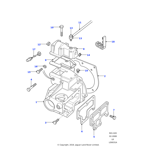 Land Rover Housing-cross shaft