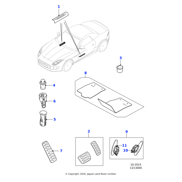 Luxury Carpet Mats - RHD, 16MY onwards
