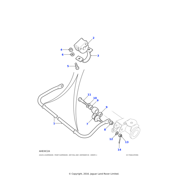 Land Rover Joint-ball-lower arm front/rear suspension