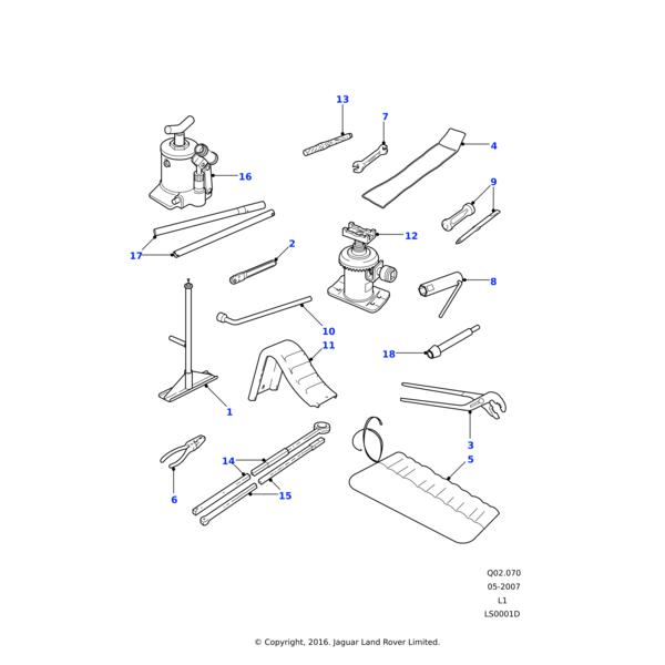 219704 - Land Rover Roll-tool stowage