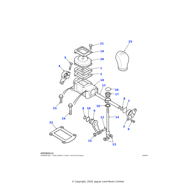 Land Rover Plate-gear lever retention