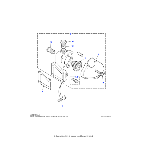 Land Rover Gasket-thermostat housing