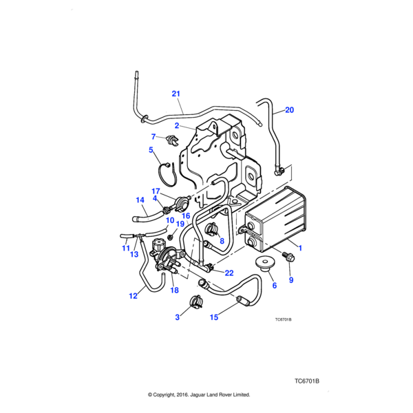 C15644 - Jaguar Land Rover Hose-wash system tee connector/pump