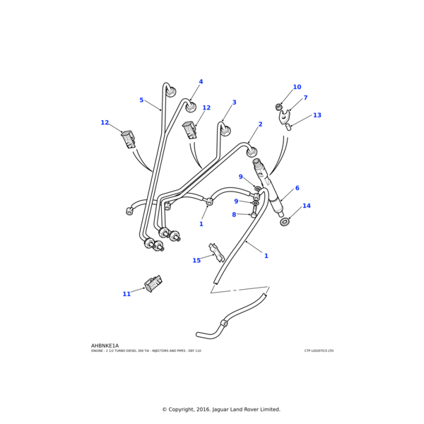 Land Rover Clamp fuel injector
