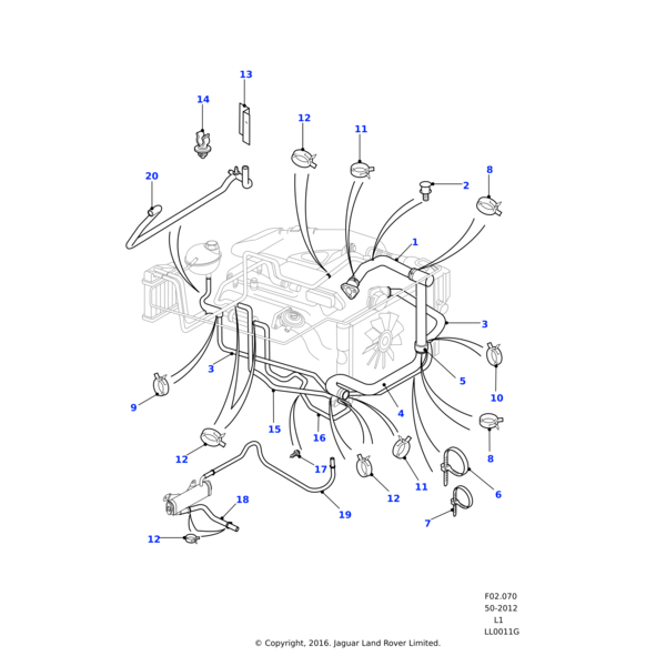 Land Rover Hose-EGR cooler return