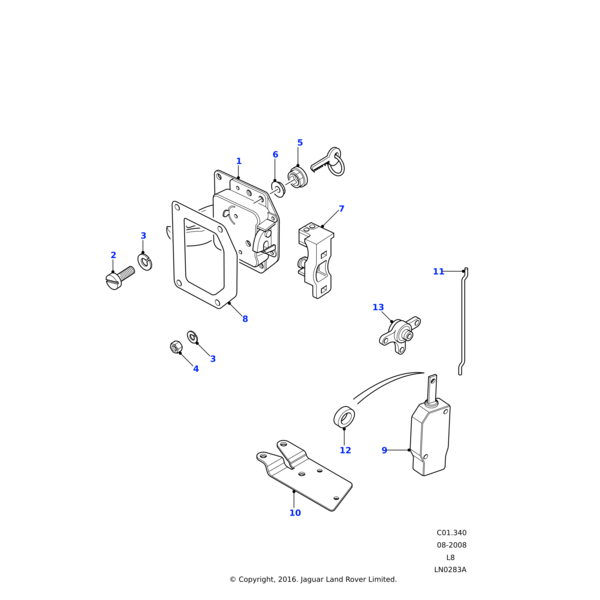Land Rover Striker-Door Lock