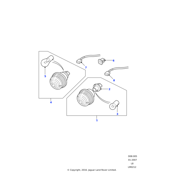 Land Rover Lens & body assy-front indicator