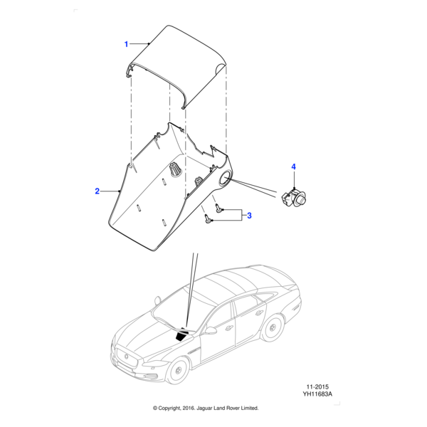 XR858807 - Jaguar Column adjust switch