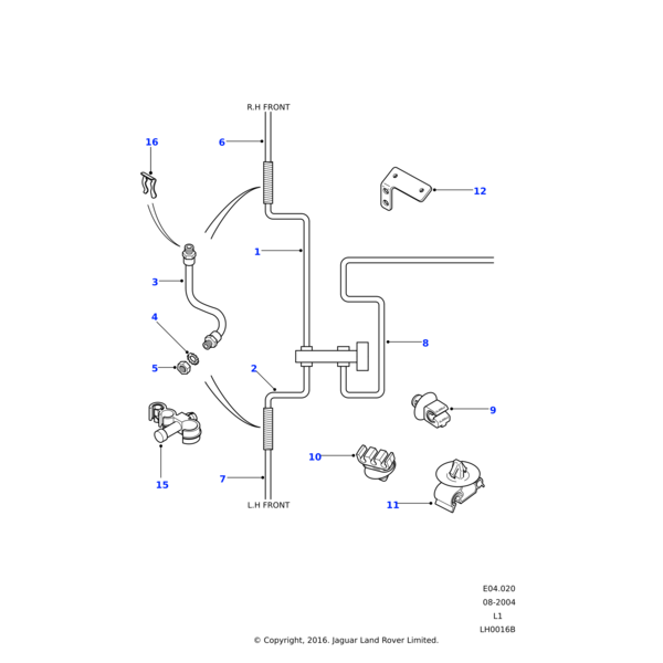 Land Rover Pipe assembly brake