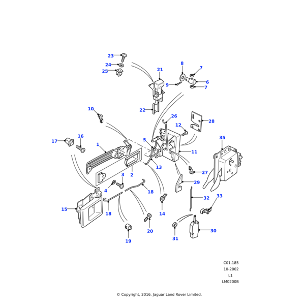 Land Rover Link-front door lock/latch