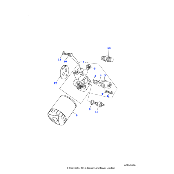 Land Rover Adaptor-oil filter