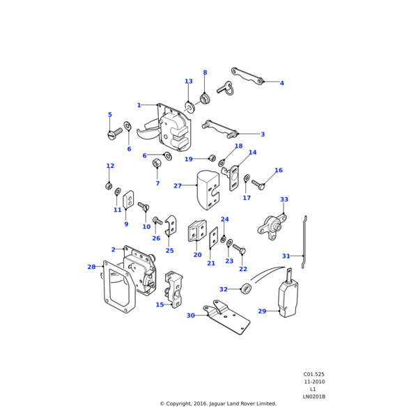 Land Rover Striker-Door Lock