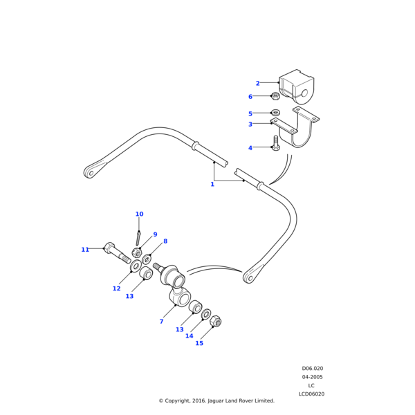Land Rover Bar assembly-anti-roll rear suspension