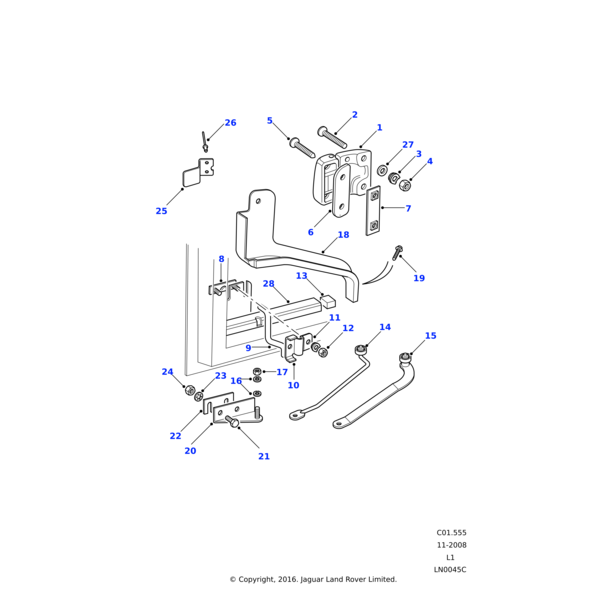 Land Rover Bracket - Door Check Arm