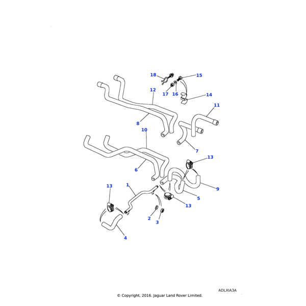 Land Rover Hose-pipe to heater