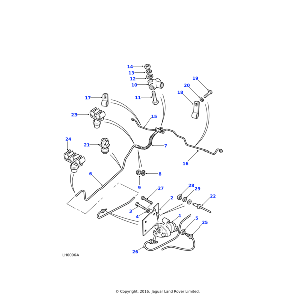 Land Rover Pipe assembly brake