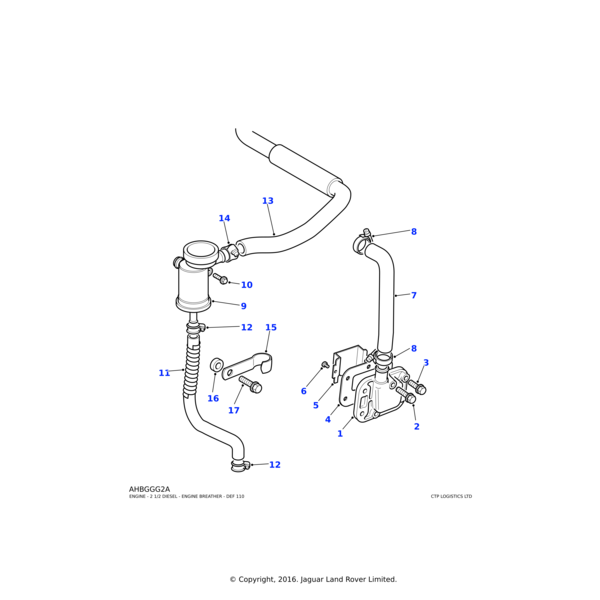 Land Rover Separator assembly-crankcase breather oil