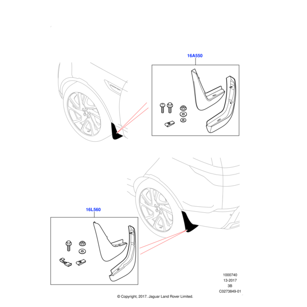 Rear Mudflaps, SVAutobiography Dynamic Edition, 20MY only