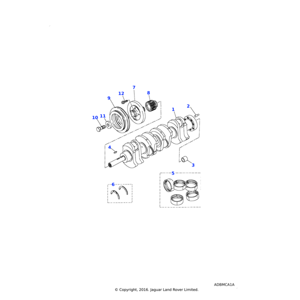 Land Rover Gear-crankshaft timing drive