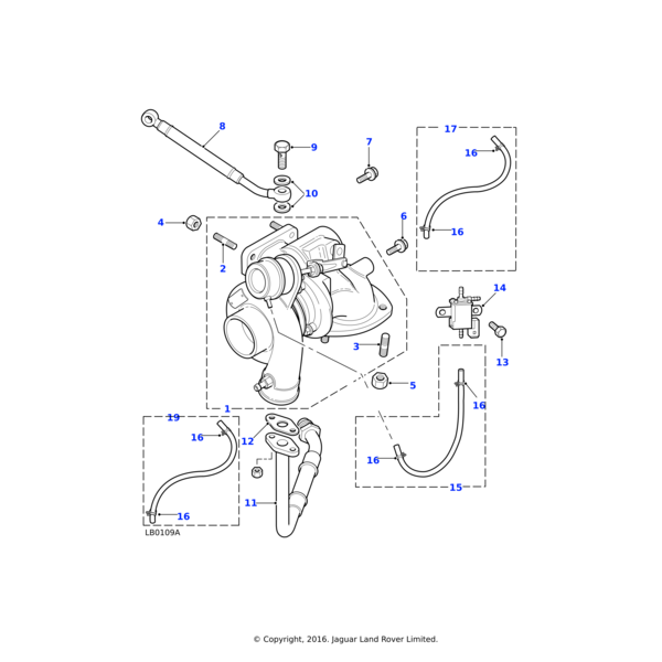 Land Rover Valve-waste gate-control turbocharger