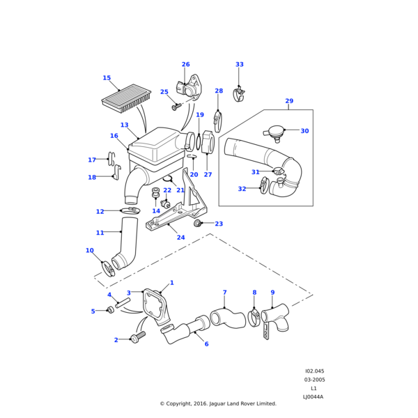 Land Rover Sensor-airflow-multi point inject